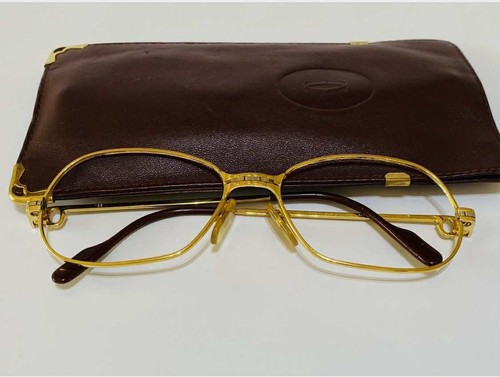 Cartier golden glasses frames - cartier,