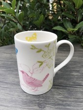 Portmerion "Dawn Chorus" mug- Birds Butterflies Flowers • Tea, Good Condition