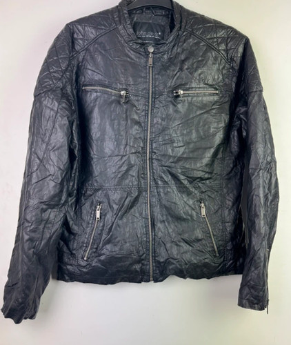 Real leather cafe racer biker - real,