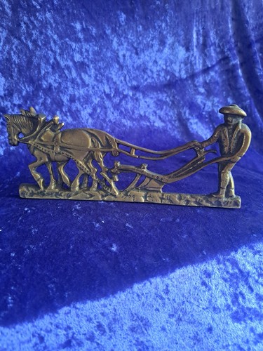 Vintage brass ploughman - vintage, ploughman,