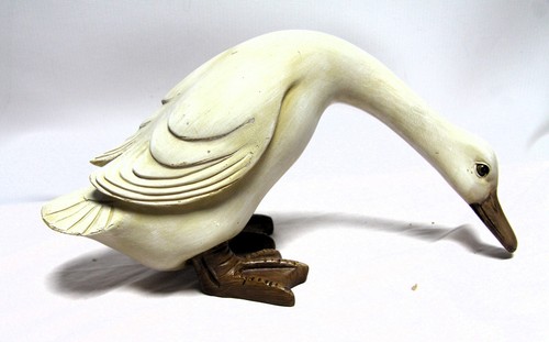 Wood and resin goose - and,