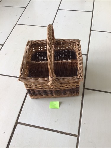 Vintage wicker wine carrier - wicker,