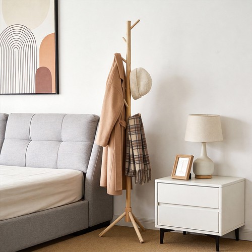 Wood coat rack tree branch - rack,