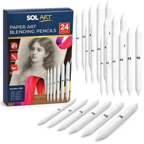 24pk blending pencils stumps - blending, &