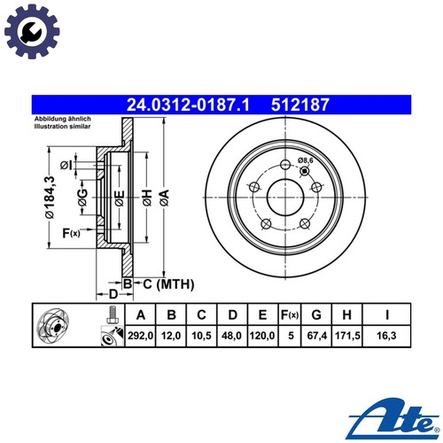 Brake disc 0312 - 2x,