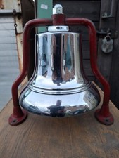Vintage Original Fire Engine Bell, chromed brass 