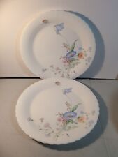 2× Mikasa Something Blue 10.5” Dinner Plate Bone China Butterfly, Wild Flowers