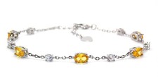 Silver Citrine And Diamond