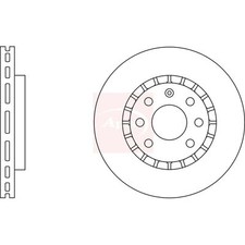 2x Brake Discs Vented For Opel