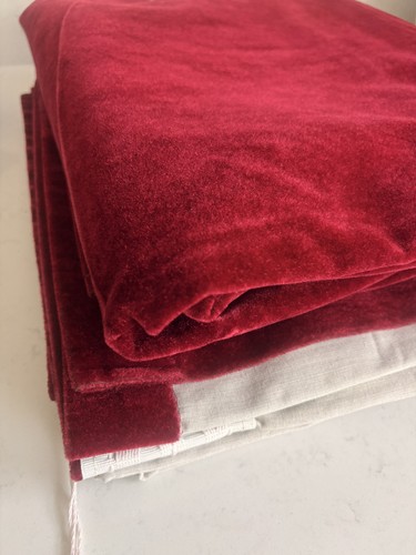 Red velvet short - red, curtains