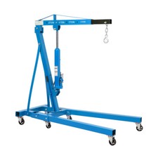 2 TON BLUE ENGINE CRANE STAND HOIST LIFT JACK HYDRAULIC FOLDING ADJUSTABLE UK