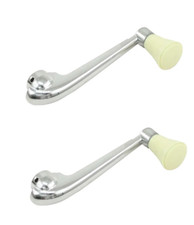Beetle Chrome Window Winders with Ivory Knob Classic T1 Bug Pre 1967