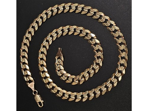 9ct yellow gold heavy curb - heavy,