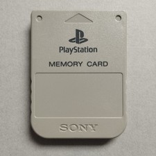 Grey Official PS1 Memory Card - Sony PlayStation One Tested Genuine SCPH-1020 37