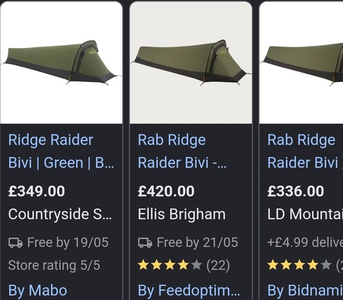 Rab rigid raider one man - rigid,