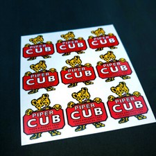 9 Piper Cub Aircraft Co.Vintage Style Airplane Decals / Vinyl Stickers 1.25 inch