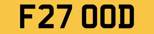 Food van number - plate, f27