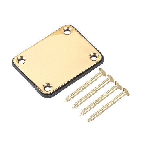 Electric guitar neck plate - plate, w/