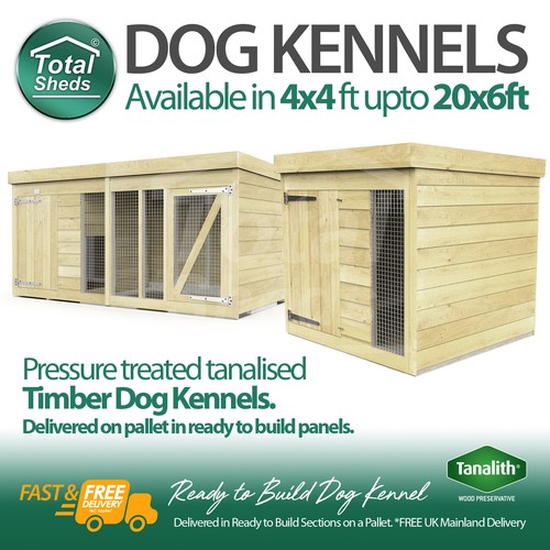 Dog kennel and run full - and,