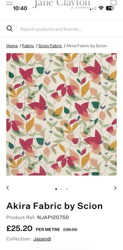 Scion akira fabric berry ocre - fabric, berry/ocre