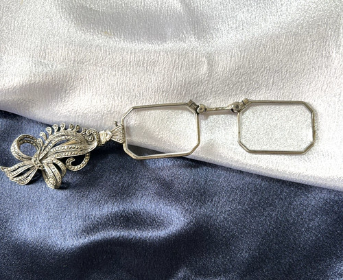 Antique silver lorgnette - silver,