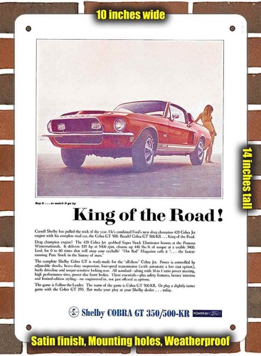 Metal sign 1968 shelby cobra - sign,