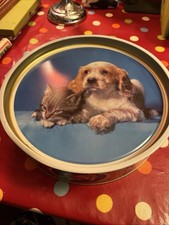 Large vintage round metal