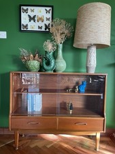 1960s Glazed Teak Display