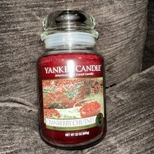 Cranberry Chutney Jar Large Yankee Candle Jar 22OZ