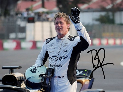 Brad pitt 6x4 autograph - pitt,