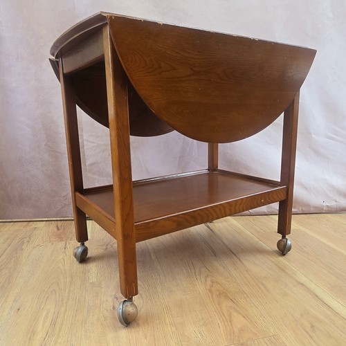 Vintage oak oval top drop - oval,