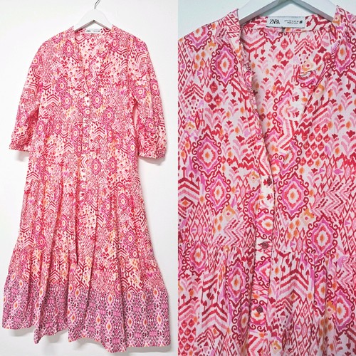 Zara red pink geo boho - pink,