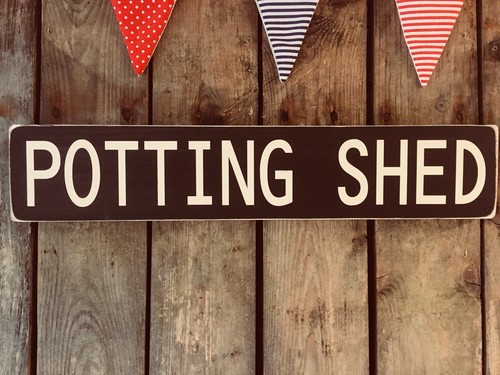Potting shed sign vintage - shed,