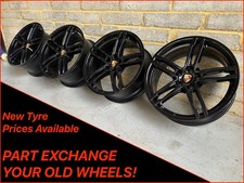 Porsche 19" Macan Turbo Genuine Black 5 Twin Spoke Alloy Wheels 95B601025BM N