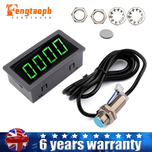 Digital green led tachometer - green,