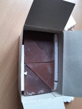 34 red reclaimed ceramic floor tiles, triangular, 75 x 75 x 9 mm thick