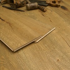 22CM Wide Distressed Vintage Oak Antique Real Engineered Oak Flooring Oiled EC36