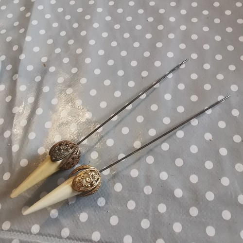 Pair vintage hatpins - pair, of