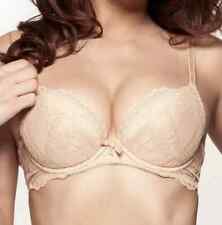 Gossard Superboost Bra Nude Beige Lace Size 32A Underwired Padded Plunge 7711