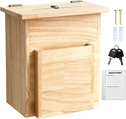 Wooden suggestion box - wooden, with