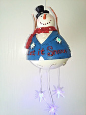 Snowman hanging mobile fibre - ,