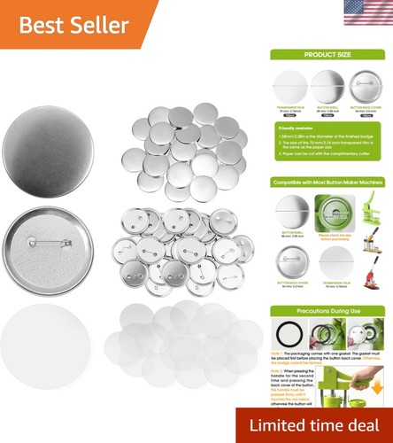 300 pcs 58mm - inch, button