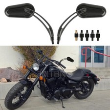 Black Motorcycle Rear View