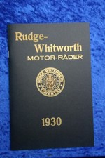 Rudge Whitworth Brochure 1930 (M1097) Faksimile Archiv Verlag