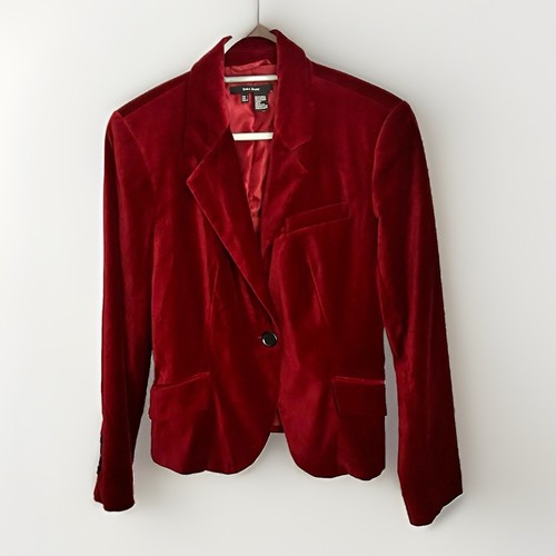 Zara basic red velvet button - velvet,