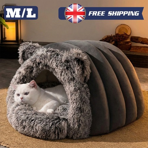 Luxury calming cat bed fluffy - luxury,