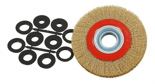 150mm brass wire wheel brush - brass,