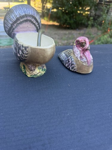 Vintage ceramic turkey gravy - ceramic,