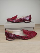 Zara Red Snake Print Loafers