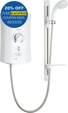 Mira Advance Electric Shower Thermostatic Assistive White Chrome 9kW Power